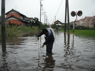 写真：平成25年9月4日高田地内浸水状況