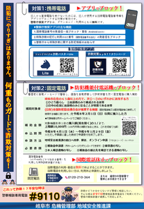 特殊詐欺チラシ/裏