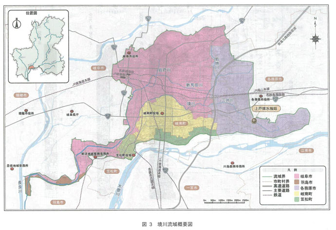 地図：境川流域図