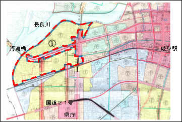 特例地域番号1の地図