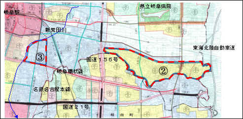 特例地域番号2と3の地図