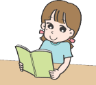 イラスト：読書　女子