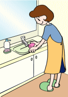 イラスト：洗面台掃除