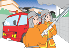 イラスト：消防士