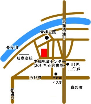 地図：本郷児童センターの周辺図