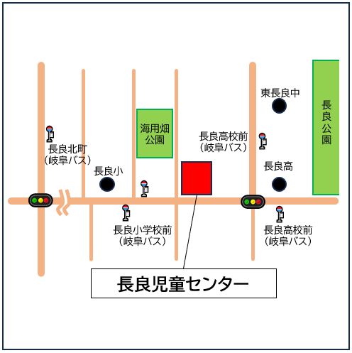 長良児童センター周辺図（略図）