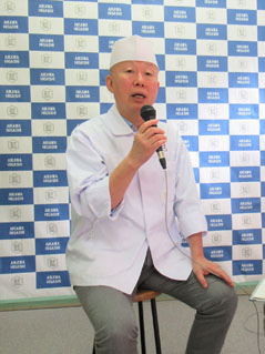 写真:藍川東中 食育講話