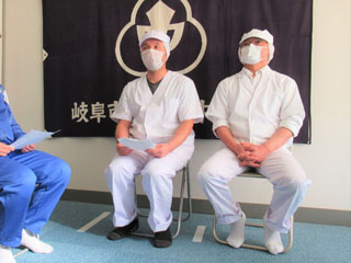 写真:三輪中 食育講話