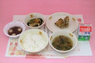 写真：青山中学校　給食