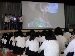 写真：岐阜中央中学校　食育講話2