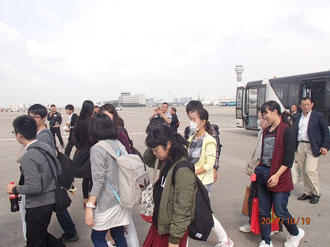 写真：上海浦東空港（帰国）