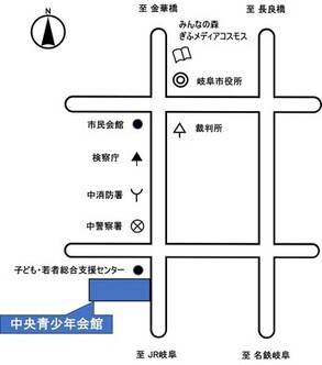 中央青少年会館周辺図