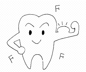 イラスト:フッ素で歯を強く!のイメージ