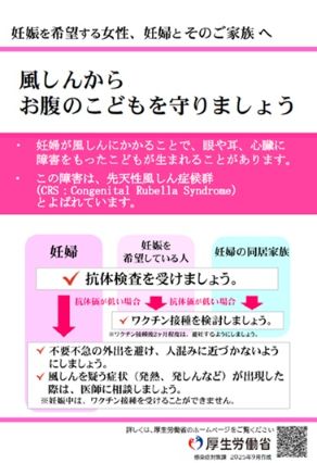 風しんチラシ（厚生労働省）（外部リンク・新しいウインドウで開きます）