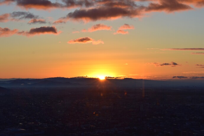 令和8年1月1日初日の出の様子