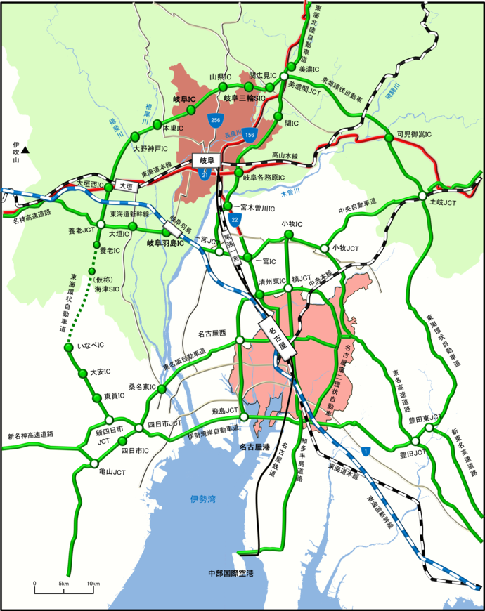 岐阜市位置図
