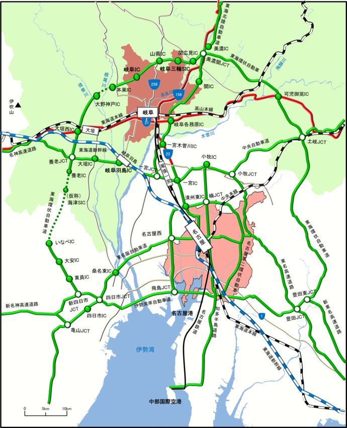 岐阜市位置図