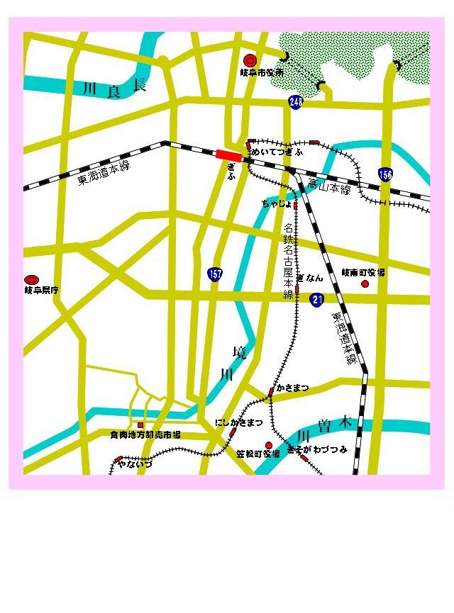 食肉地方卸売市場周辺地図