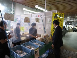 写真：視察する市長（7月10日）