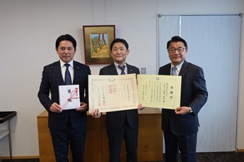 企業版ふるさと納税贈呈式(株式会社NHC様)