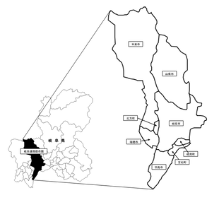 地図：岐阜連携都市　構成市町