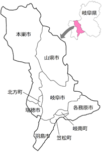 地図：岐阜圏域図
