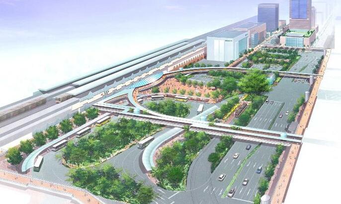 イラスト：駅前広場イメージ図
