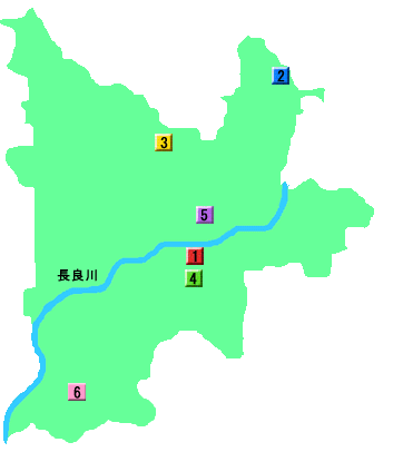 地図：主な公園配置図