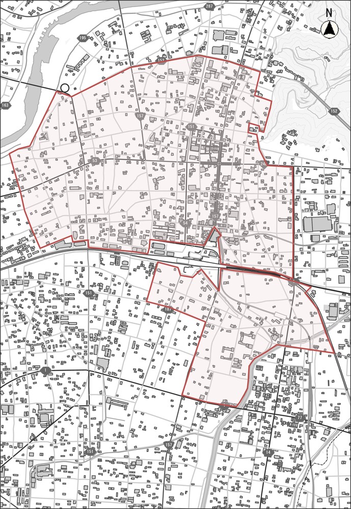 地図：駅北南加納調査区