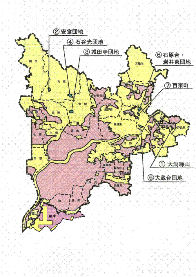 市街化調整区域図