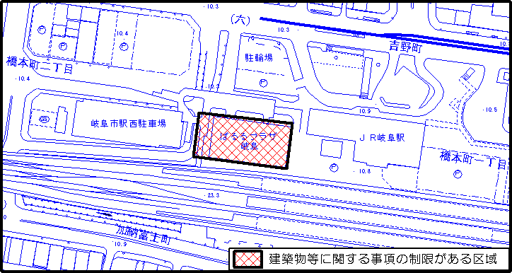 地図：橋本町一丁目西地区地区計画区域図