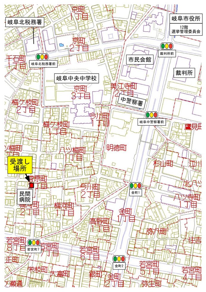 地図：受渡し場所