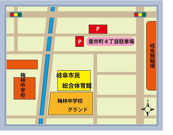 地図：岐阜市民総合体育館