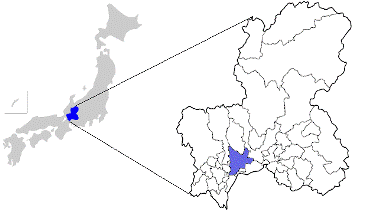 地図：岐阜市の位置