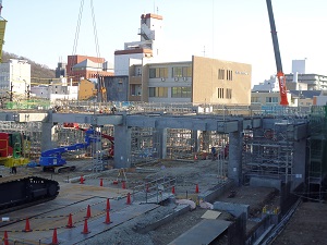 写真：上屋の工事状況