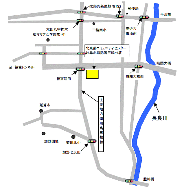 北東部コミュニティセンター周辺地図