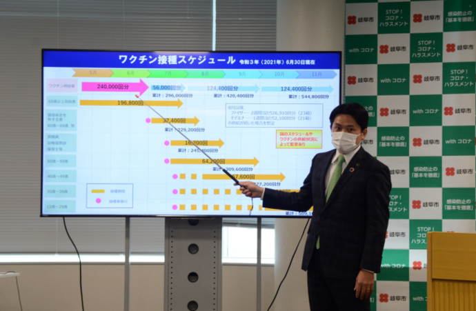 写真：令和3年6月30日　市長定例記者会見の様子