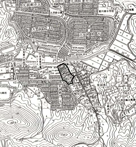 地図：大洞一丁目地区