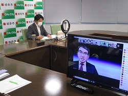 新型コロナウイルス感染症ワクチン接種推進担当大臣 河野太郎氏とのオンライン意見交換会に出席