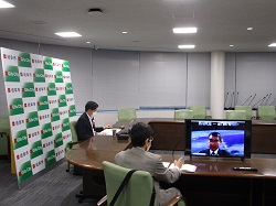 新型コロナウイルス感染症ワクチン接種推進担当大臣 河野太郎氏とのオンライン意見交換会に出席