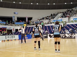 2021-22 V.LEAGUE DIVISION1・2 WOMEN岐阜大会始球式に出席（岐阜メモリアルセンター）