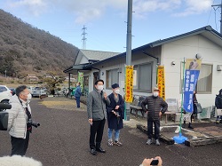 岐阜吉田流鷹匠継承会「飛翔会」に出席し、あいさつ