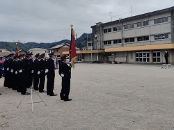 第71回岐阜県消防操法大会出場分団結団式に出席し、あいさつ