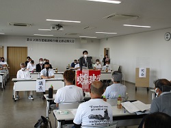 第52回全建総連岐阜総支部定期大会に出席し、あいさつ