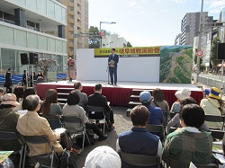 岐阜城戦国絵巻 滋賀県立大学名誉教授　中井均氏記念講演「信長の岐阜城を解明する」にて、あいさつ