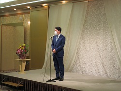 日本食文化会議全国大会2022岐阜記念ガラパーティーに出席し、あいさつ