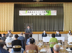 長森西まちづくり協議会設立総会に出席し、あいさつ