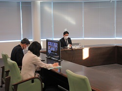 令和4年度第3回岐阜県市長会役員会議にオンラインで出席
