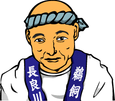 鵜飼観覧船の船員キャラクター