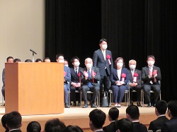 令和4年度岐阜県自衛隊入隊・入校予定者激励会に出席の様子